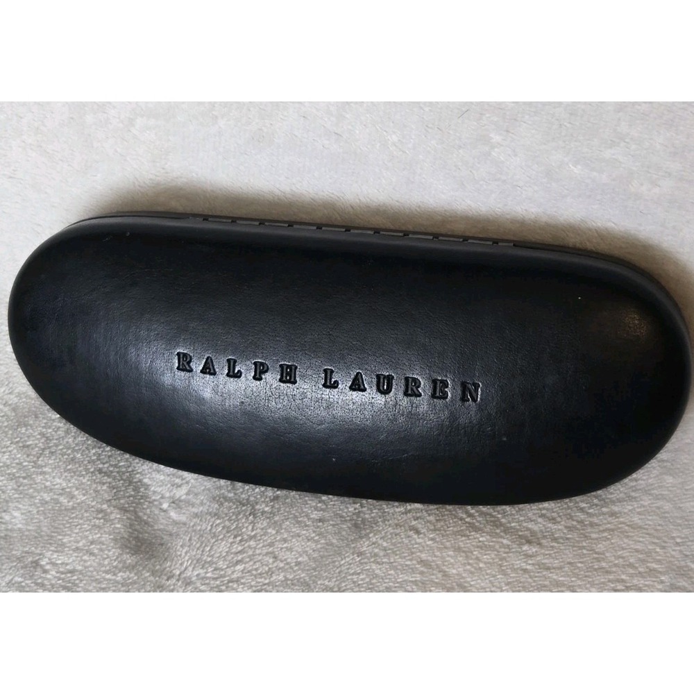 Ralph Lauren Black Hard Clamshell Eyeglasses Sunglasses Case Empty Felt Lined